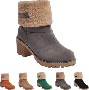 Dotmalls Boots, Dotmalls Seniors' Chunky Heel Winter Boots, Dotmalls Women's Chunky Heel Round Toe Snow Boots