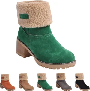 Dotmalls Boots, Dotmalls Seniors' Chunky Heel Winter Boots, Dotmalls Women's Chunky Heel Round Toe Snow Boots