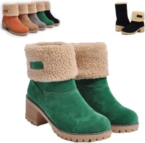 Dotmalls Boots, Dotmalls Seniors' Chunky Heel Winter Boots, Women's Chunky Heel Round Toe Snow Boots
