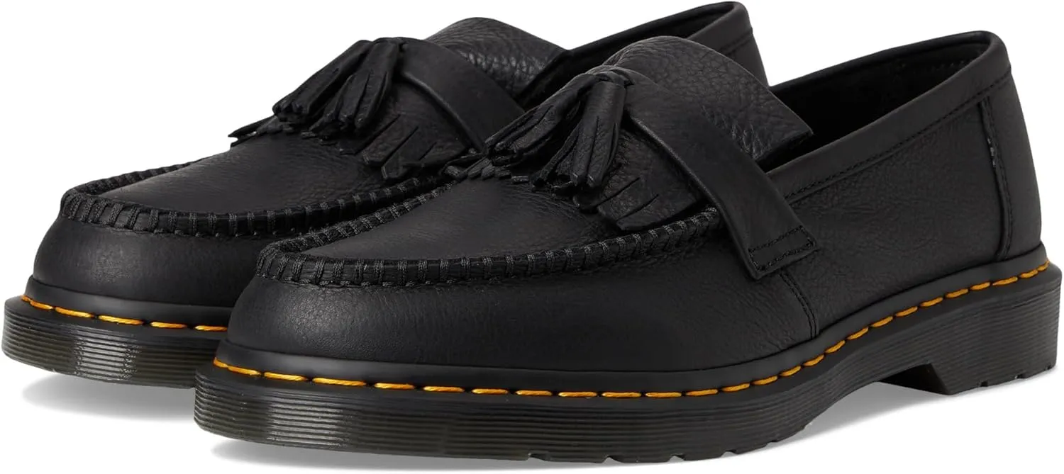 Dr. Martens Unisex-Adult Adrian Yellow Stitch Leather Loafers