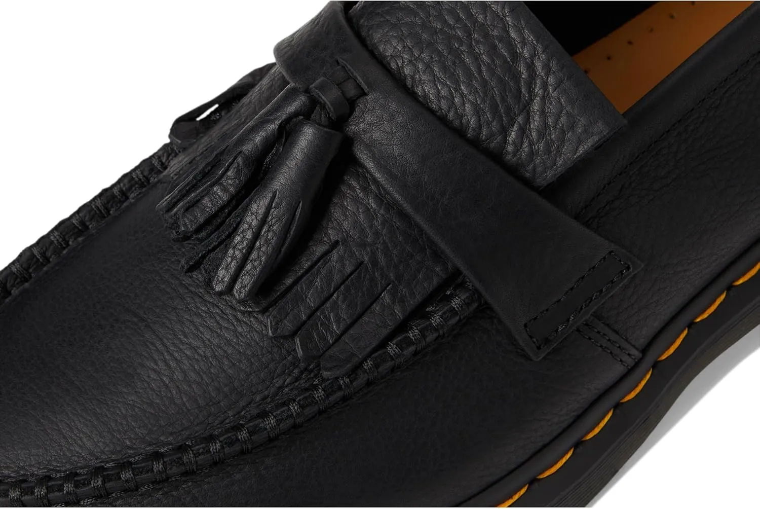 Dr. Martens Unisex-Adult Adrian Yellow Stitch Leather Loafers