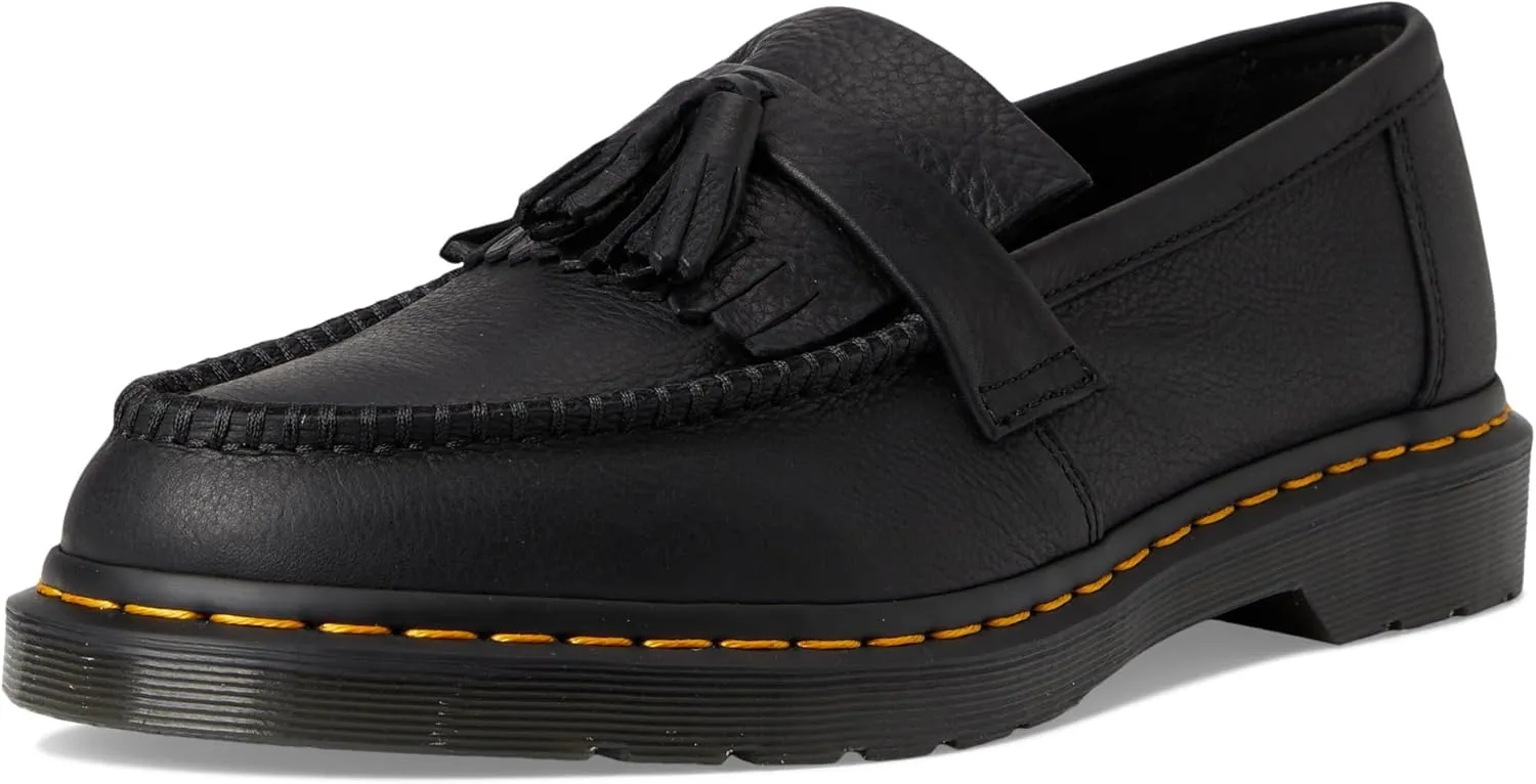 Dr. Martens Unisex-Adult Adrian Yellow Stitch Leather Loafers