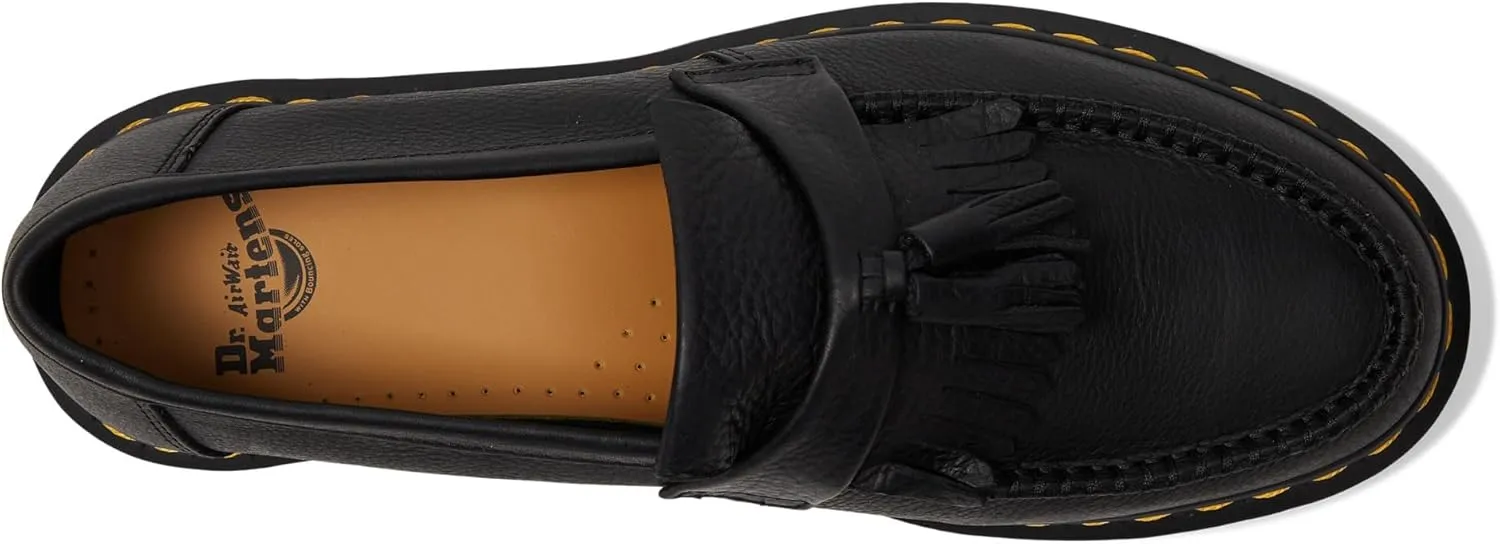 Dr. Martens Unisex-Adult Adrian Yellow Stitch Leather Loafers
