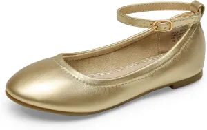 DREAM PAIRS Girls Dress Shoes Girl's Ballerina Flat Ankle Strap Ballet Flats (Toddler/Little Kid/Big Kid)