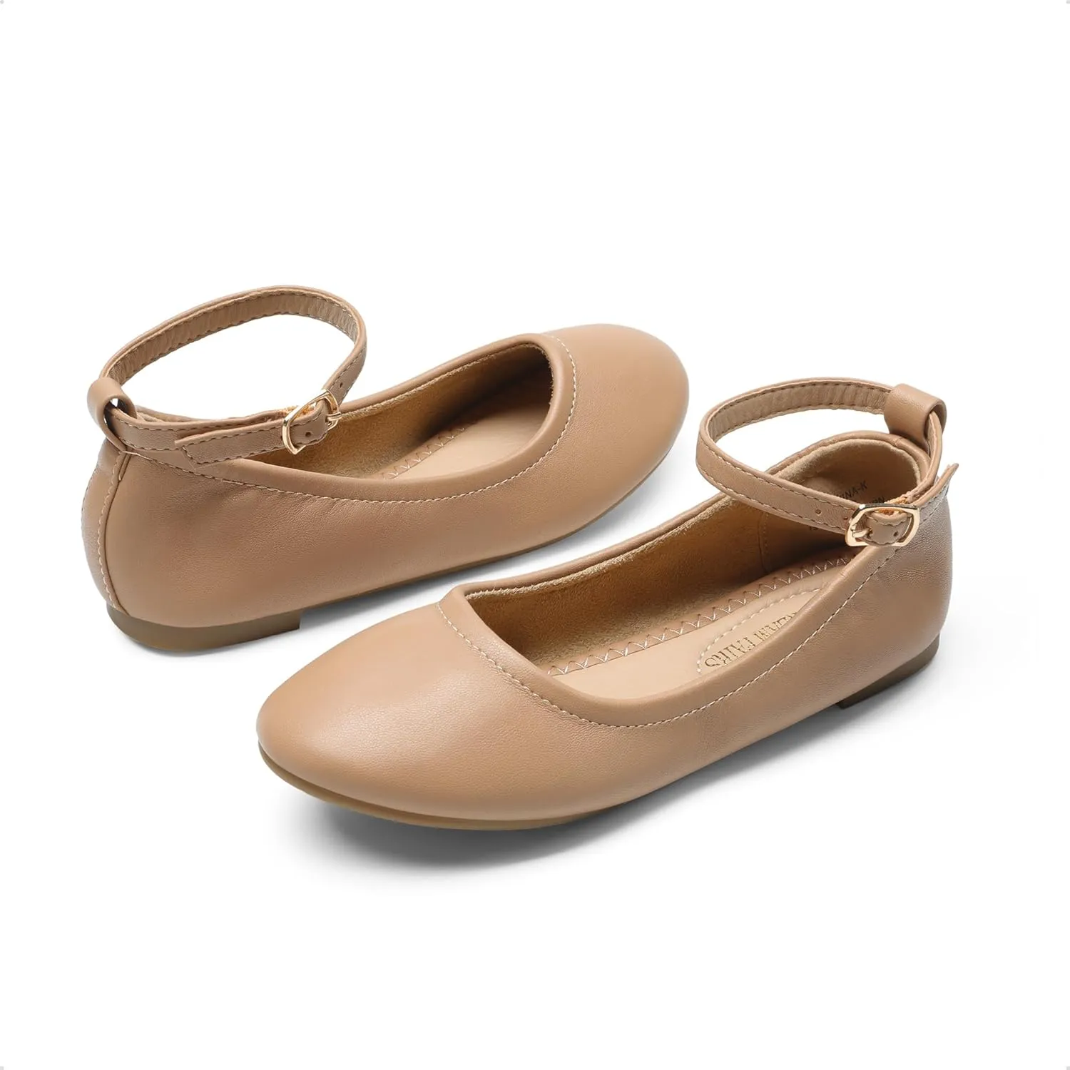 DREAM PAIRS Girls Dress Shoes Girl's Ballerina Flat Ankle Strap Ballet Flats (Toddler/Little Kid/Big Kid)
