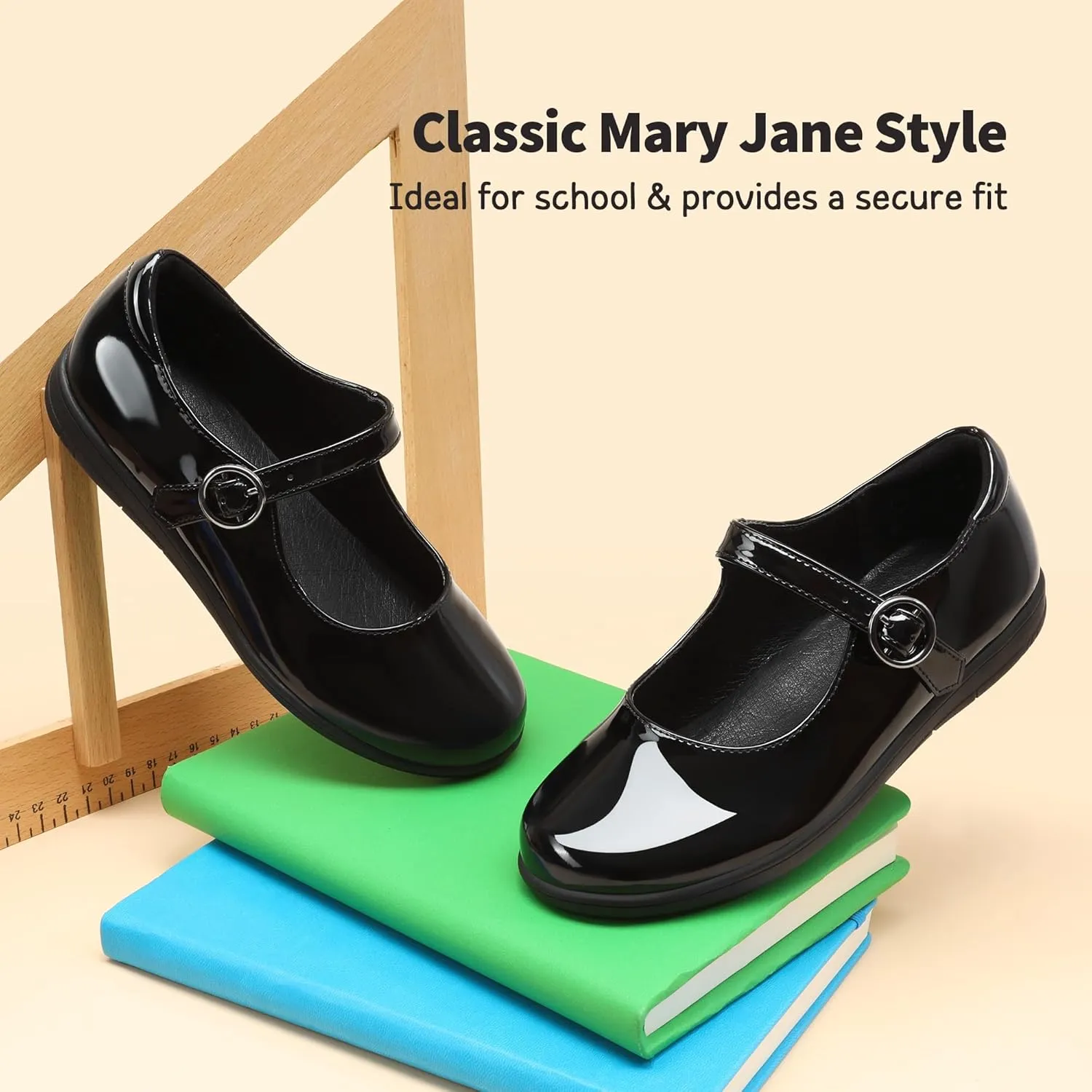 DREAM PAIRS Girls Mary Jane Flats School Uniform Dress Shoes