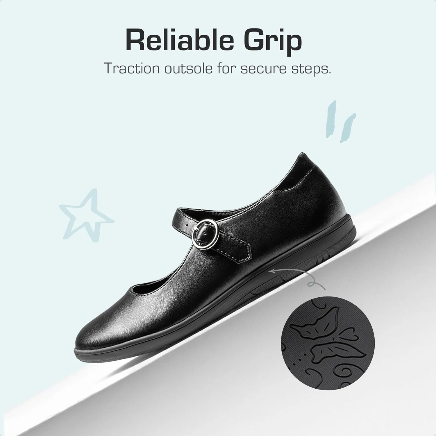 DREAM PAIRS Girls Mary Jane Flats School Uniform Dress Shoes