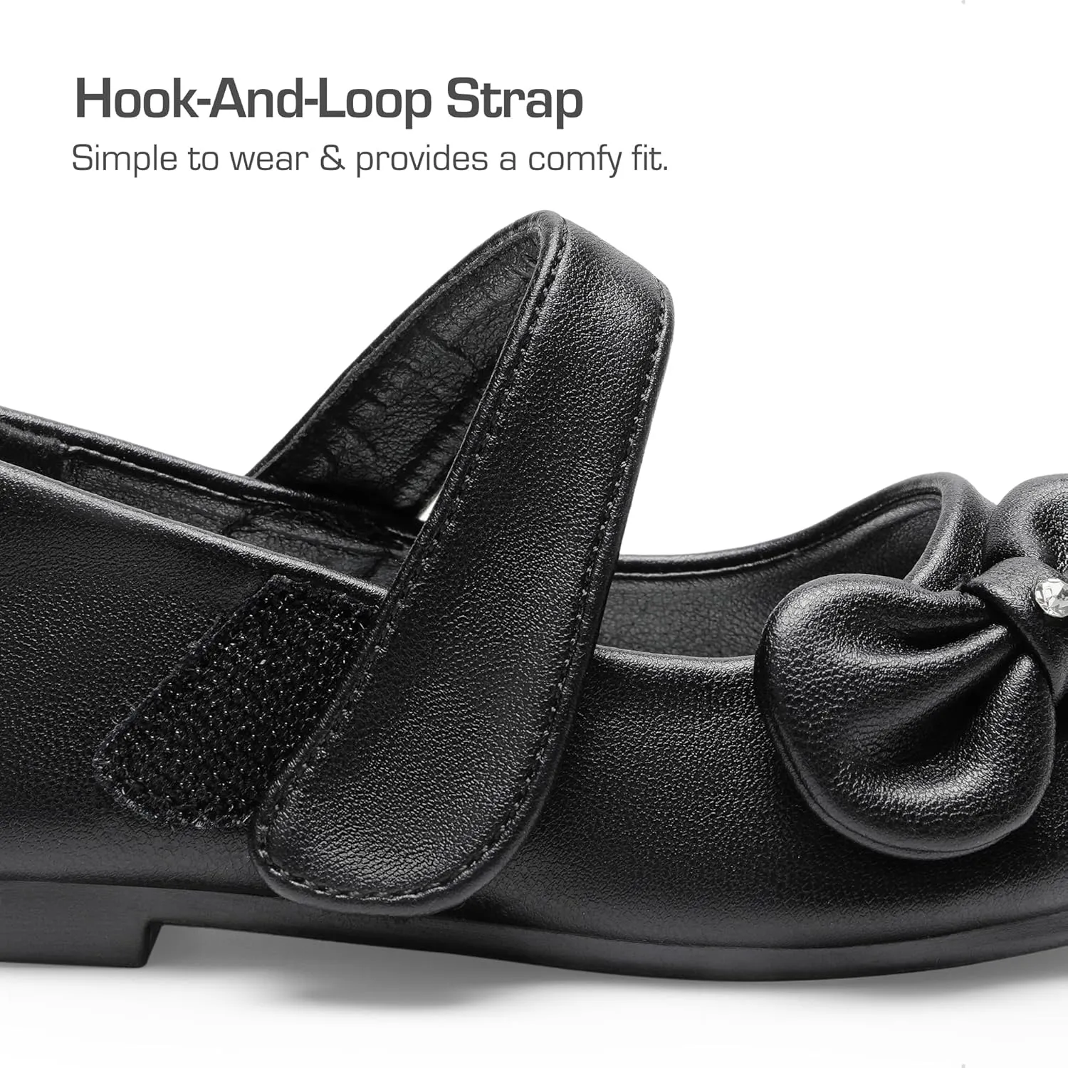 DREAM PAIRS Toddler Dress Shoes Mary Jane Flats for Girls Side Bow Ballerina Shoes