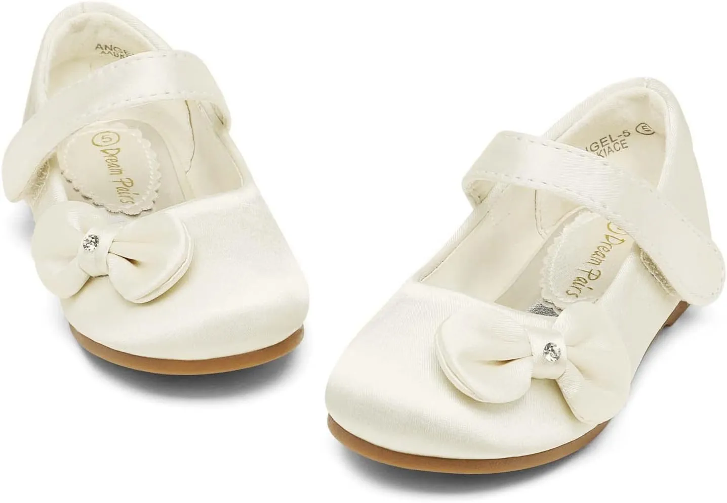 DREAM PAIRS Toddler Dress Shoes Mary Jane Flats for Girls Side Bow Ballerina Shoes