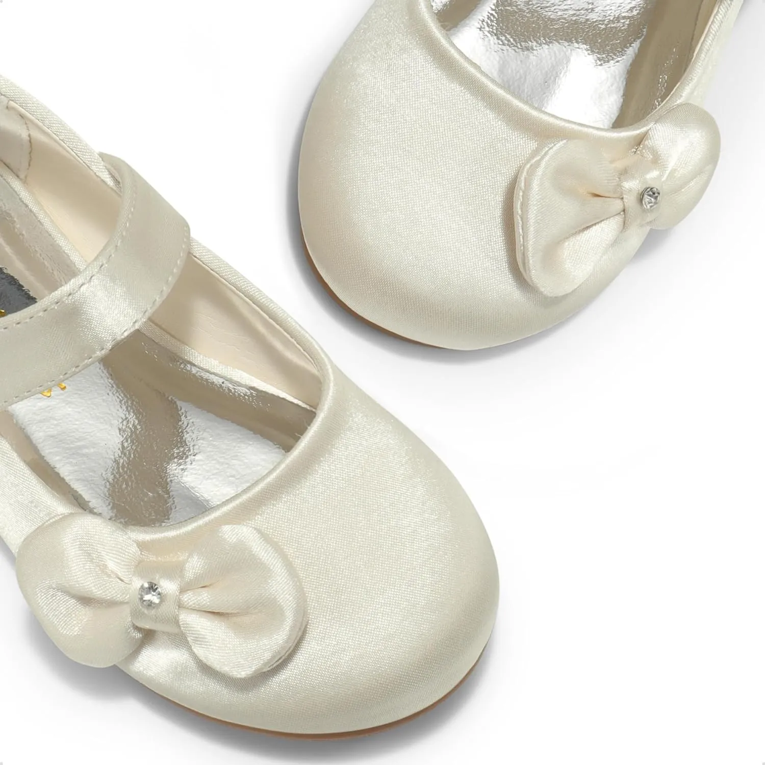 DREAM PAIRS Toddler Dress Shoes Mary Jane Flats for Girls Side Bow Ballerina Shoes