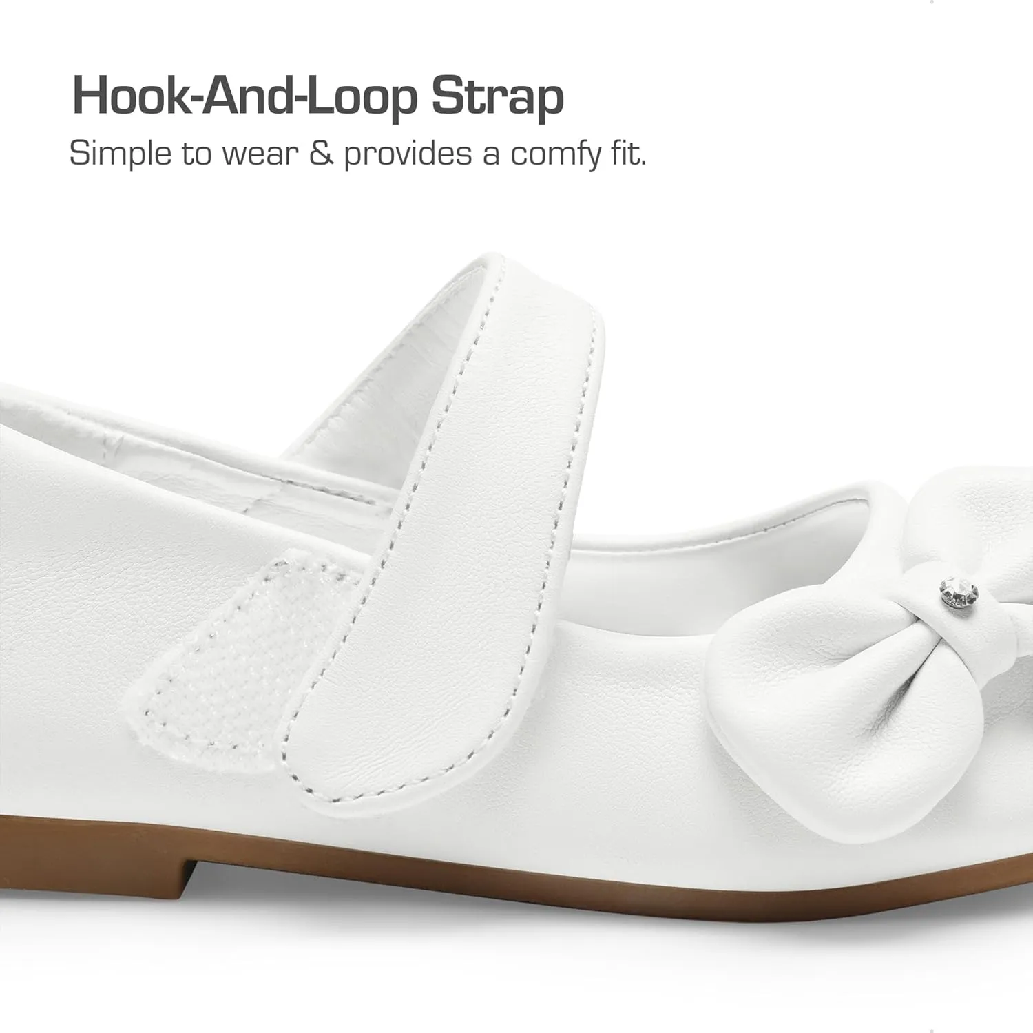DREAM PAIRS Toddler Girls Dress Shoes Mary Jane Flats, Girls School Uniform Flats Bow Ballerina Shoes