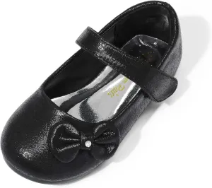 DREAM PAIRS Toddler Girls Dress Shoes Mary Jane Flats, Girls School Uniform Flats Bow Ballerina Shoes