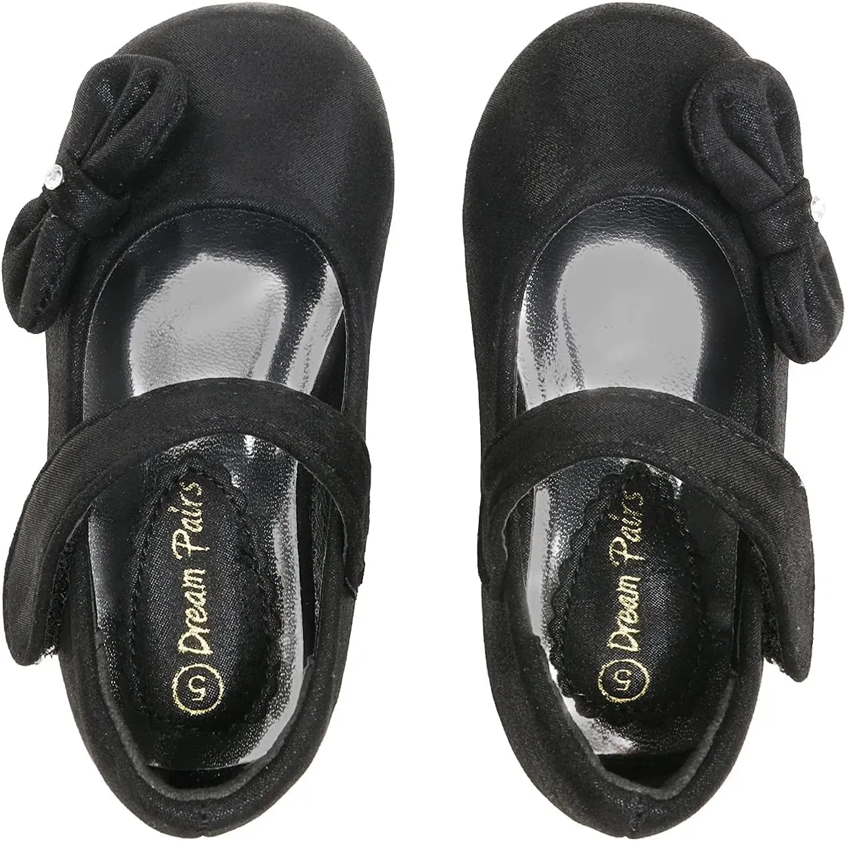 DREAM PAIRS Toddler Girls Dress Shoes Mary Jane Flats, Girls School Uniform Flats Bow Ballerina Shoes