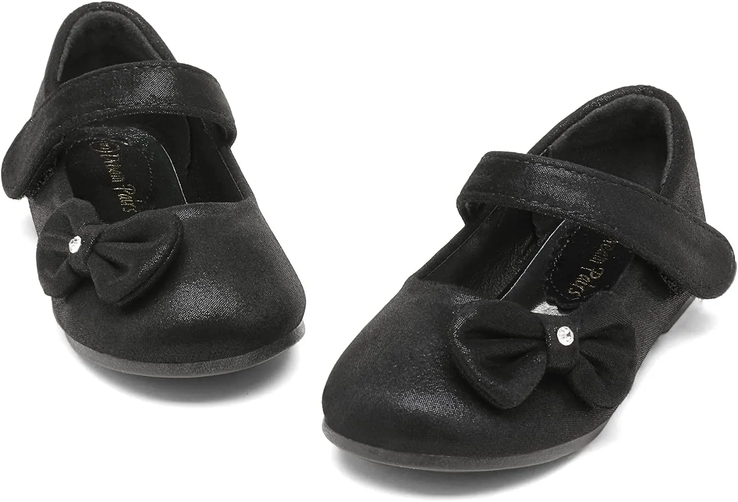 DREAM PAIRS Toddler Girls Dress Shoes Mary Jane Flats, Girls School Uniform Flats Bow Ballerina Shoes