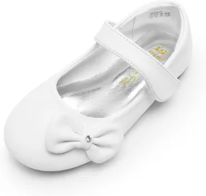 DREAM PAIRS Toddler Girls Dress Shoes Mary Jane Flats, Girls School Uniform Flats Bow Ballerina Shoes