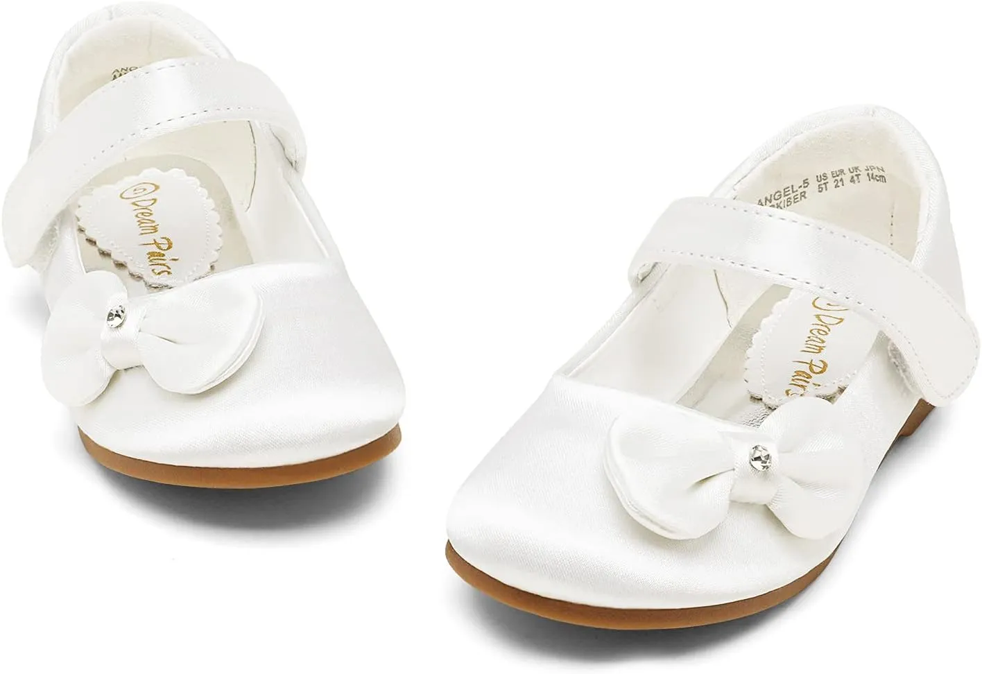 DREAM PAIRS Toddler Girls Dress Shoes Mary Jane Flats, Girls School Uniform Flats Bow Ballerina Shoes