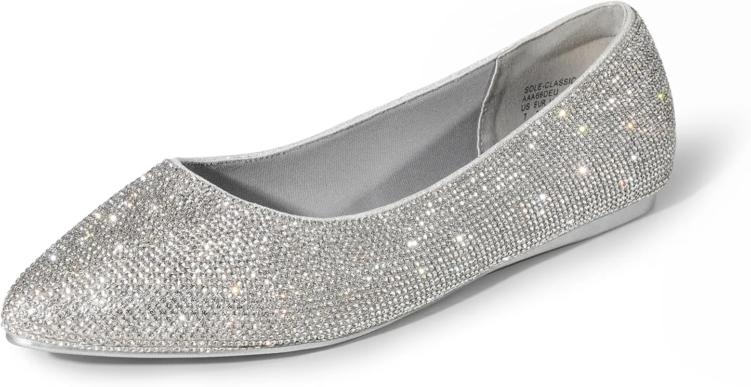 DREAM PAIRS Women's Dress Pointed Toe Flats Ballet Comfort Soft Slip On Casual Flat Shoes for Work Office Business