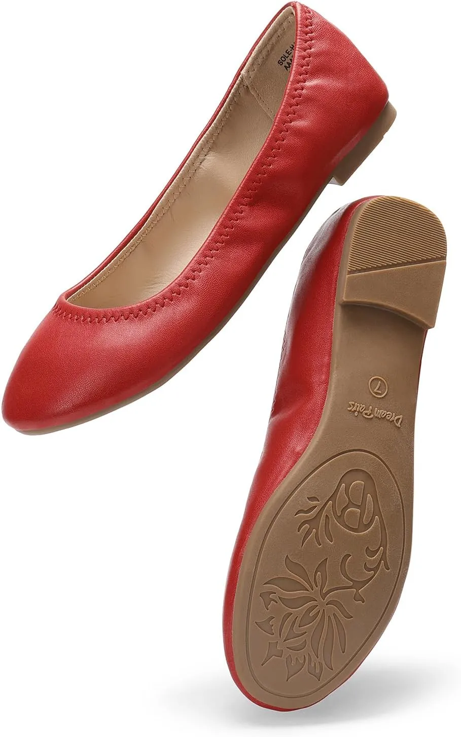 DREAM PAIRS Women's Sole-Happy Ballerina Walking Flats Shoes