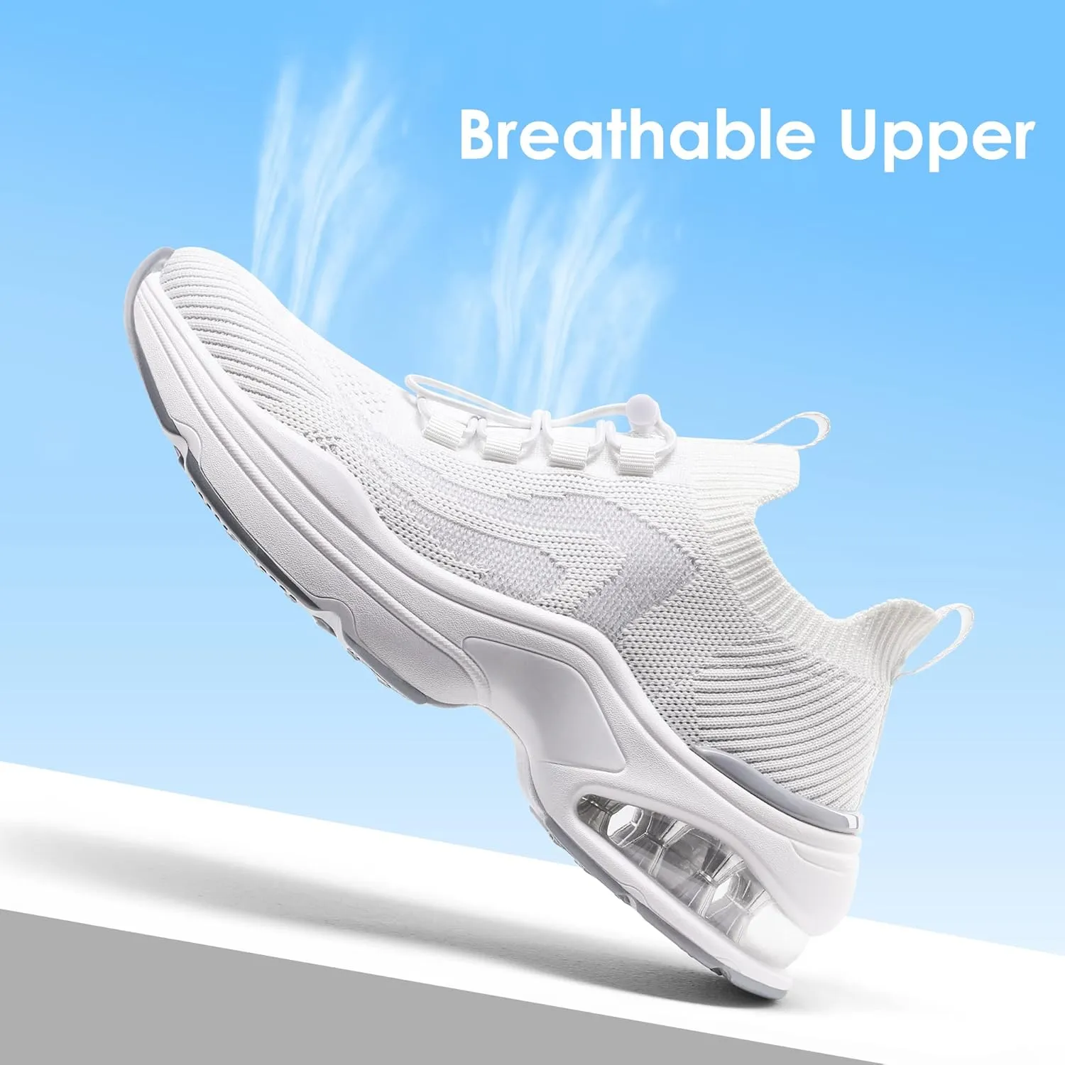 DREAM PAIRS Women's Walking Sneakers, Slip-on Air Cushion Nori Slip Resistant Tennis Casual Gym Workout Chas Nurse Restaurant Work Shoes