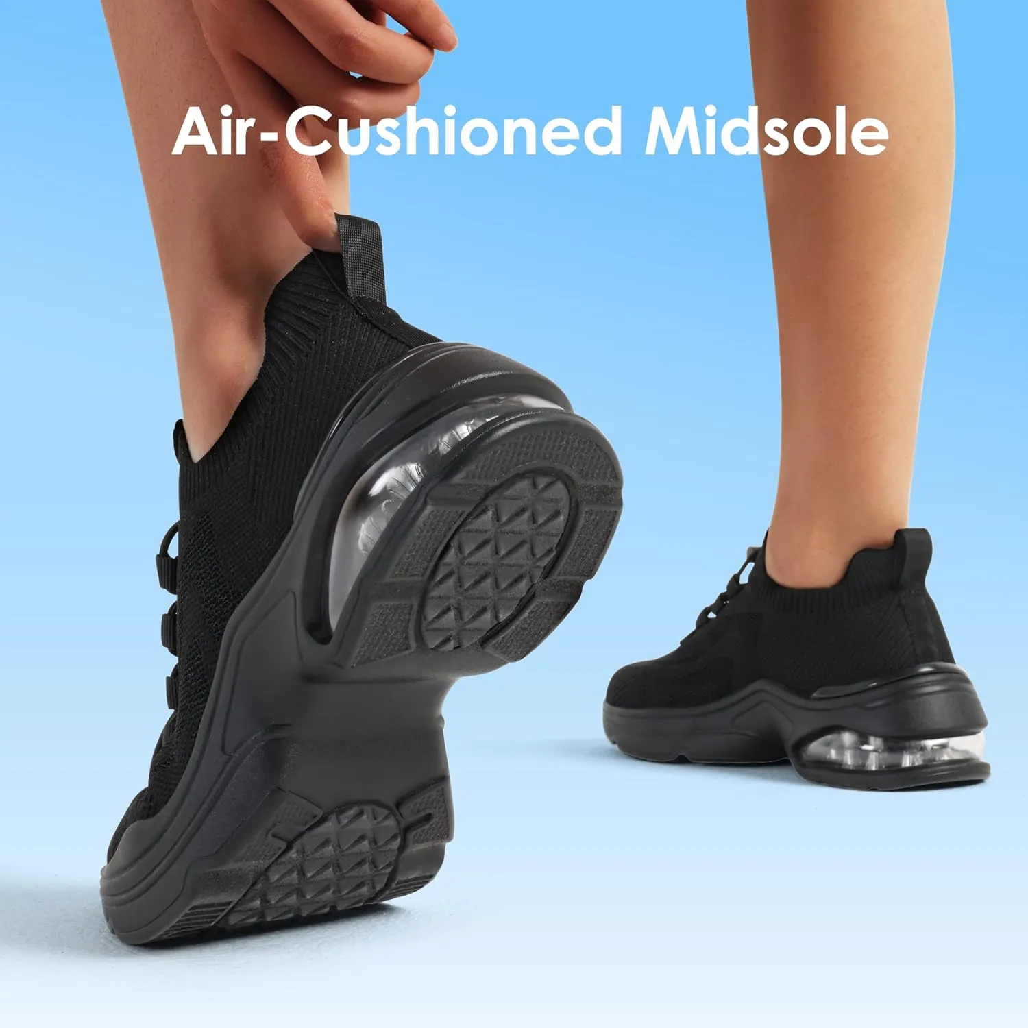 DREAM PAIRS Women's Walking Sneakers, Slip-on Air Cushion Nori Slip Resistant Tennis Casual Gym Workout Chas Nurse Restaurant Work Shoes