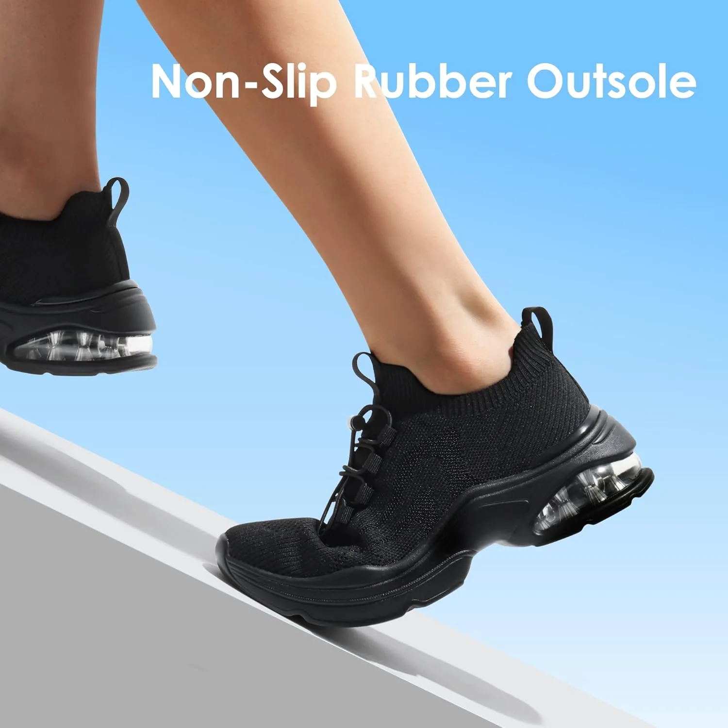 DREAM PAIRS Women's Walking Sneakers, Slip-on Air Cushion Nori Slip Resistant Tennis Casual Gym Workout Chas Nurse Restaurant Work Shoes