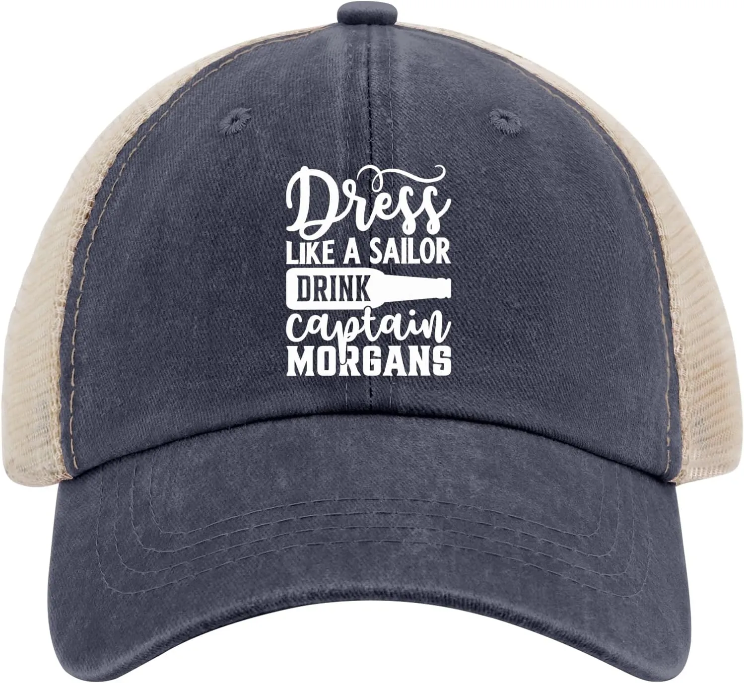 Dress Like A Sailor Drink Captain Morgans Golf hat Womens Cap Purplish Blue04 Running hat Men Gifts for Girlfriends Sun Hat