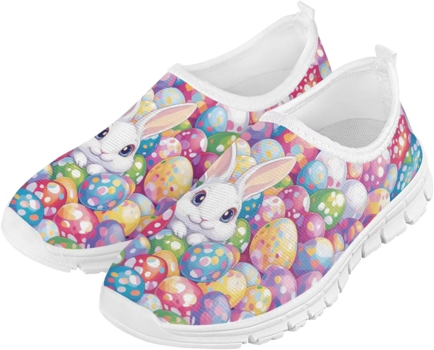 Easter Bunny Shoes for Girls Slip On Sneakers Cute Kids Gym Shoes