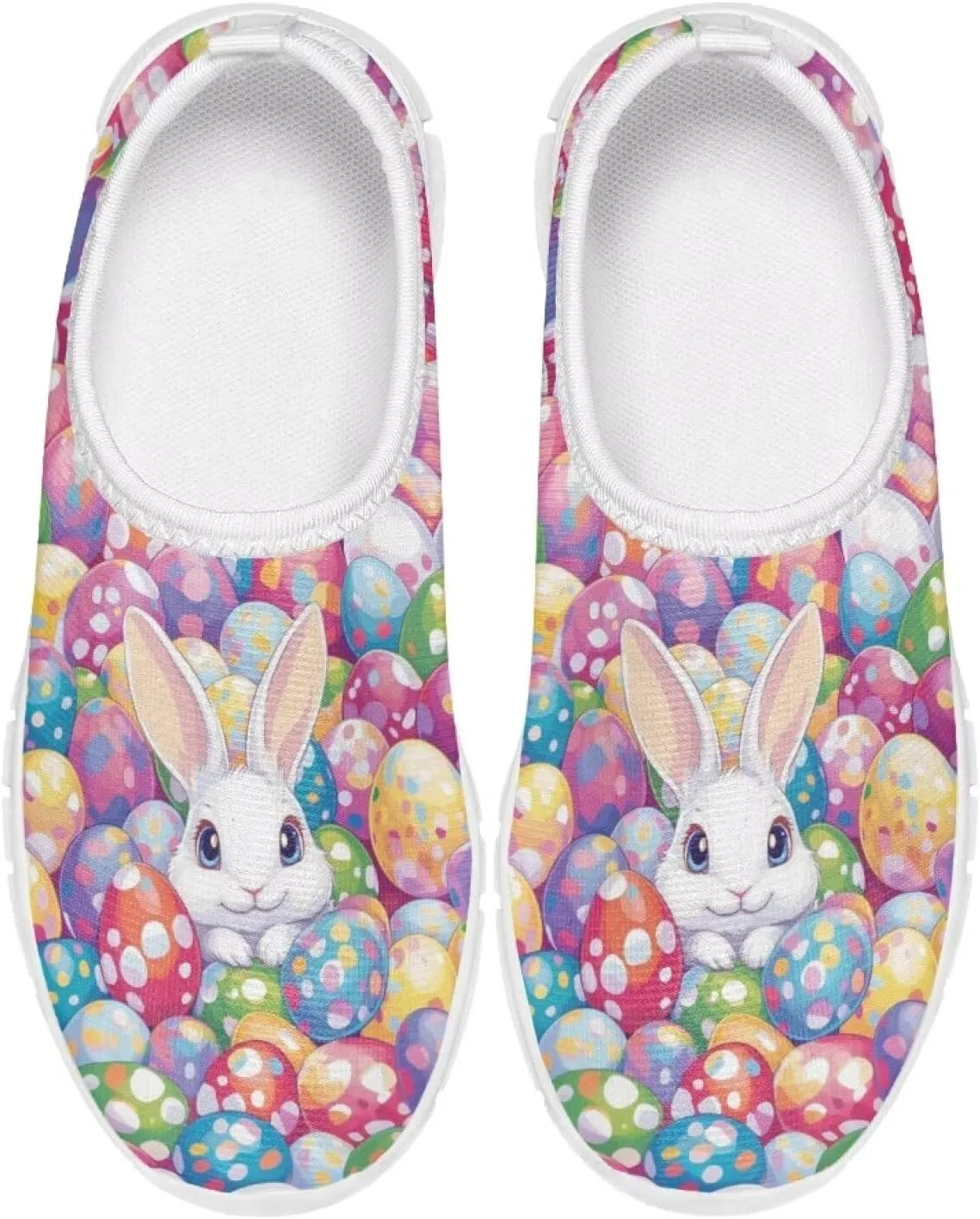 Easter Bunny Shoes for Girls Slip On Sneakers Cute Kids Gym Shoes
