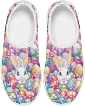 Easter Bunny Shoes for Girls Slip On Sneakers Cute Kids Gym Shoes
