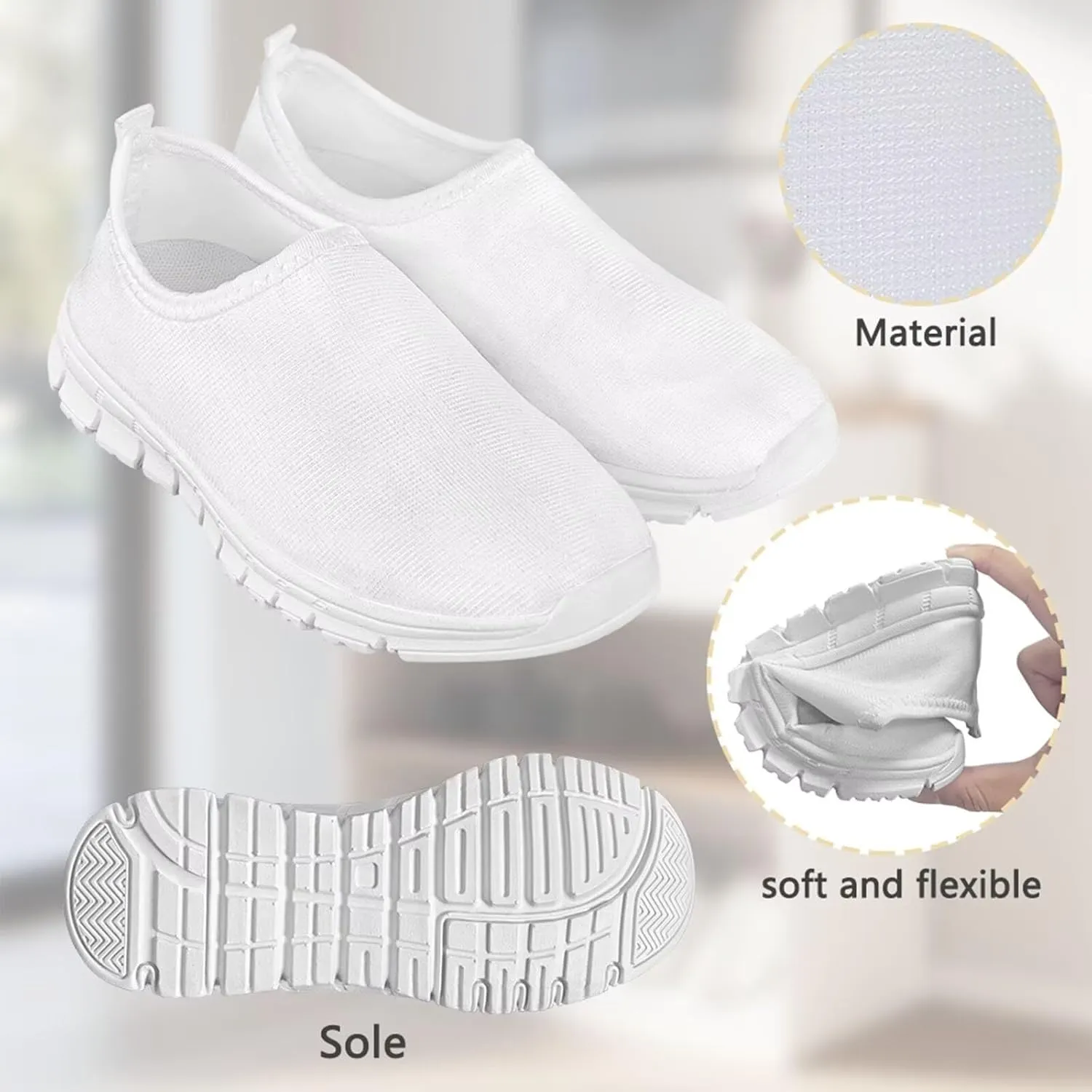 Easter Bunny Shoes for Girls Slip On Sneakers Cute Kids Gym Shoes