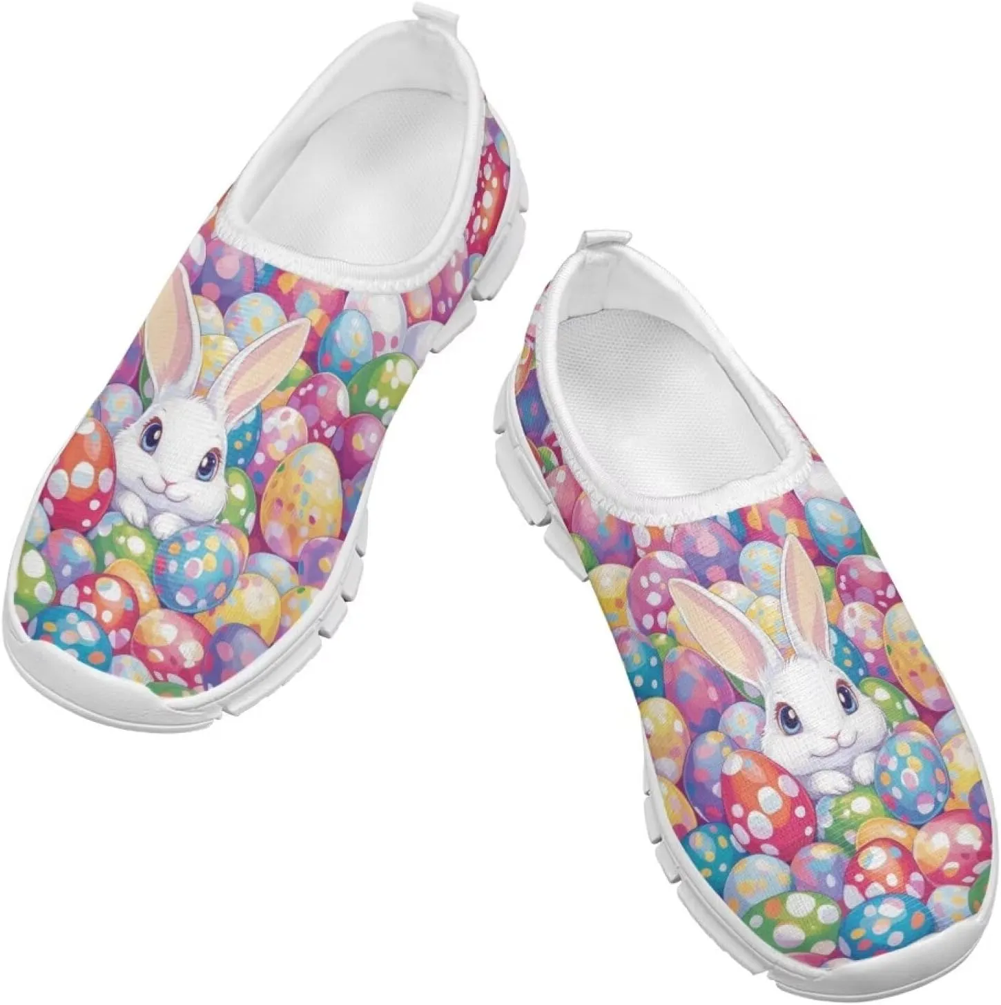 Easter Bunny Shoes for Girls Slip On Sneakers Cute Kids Gym Shoes
