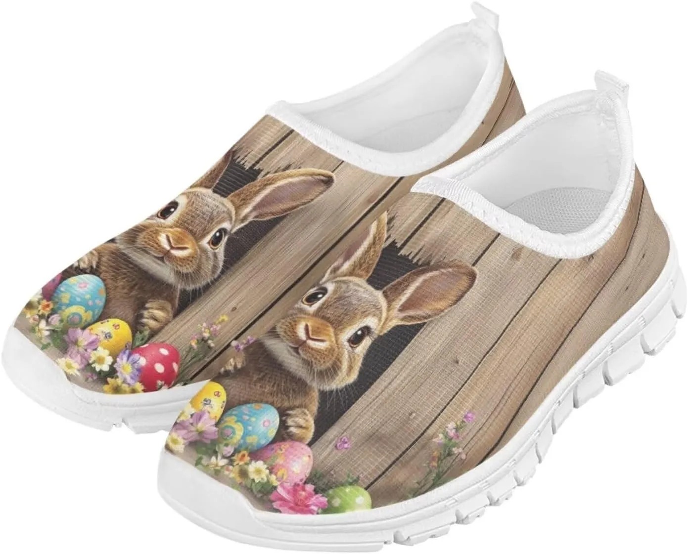 Easter Bunny Shoes for Girls Slip On Sneakers Cute Kids Gym Shoes