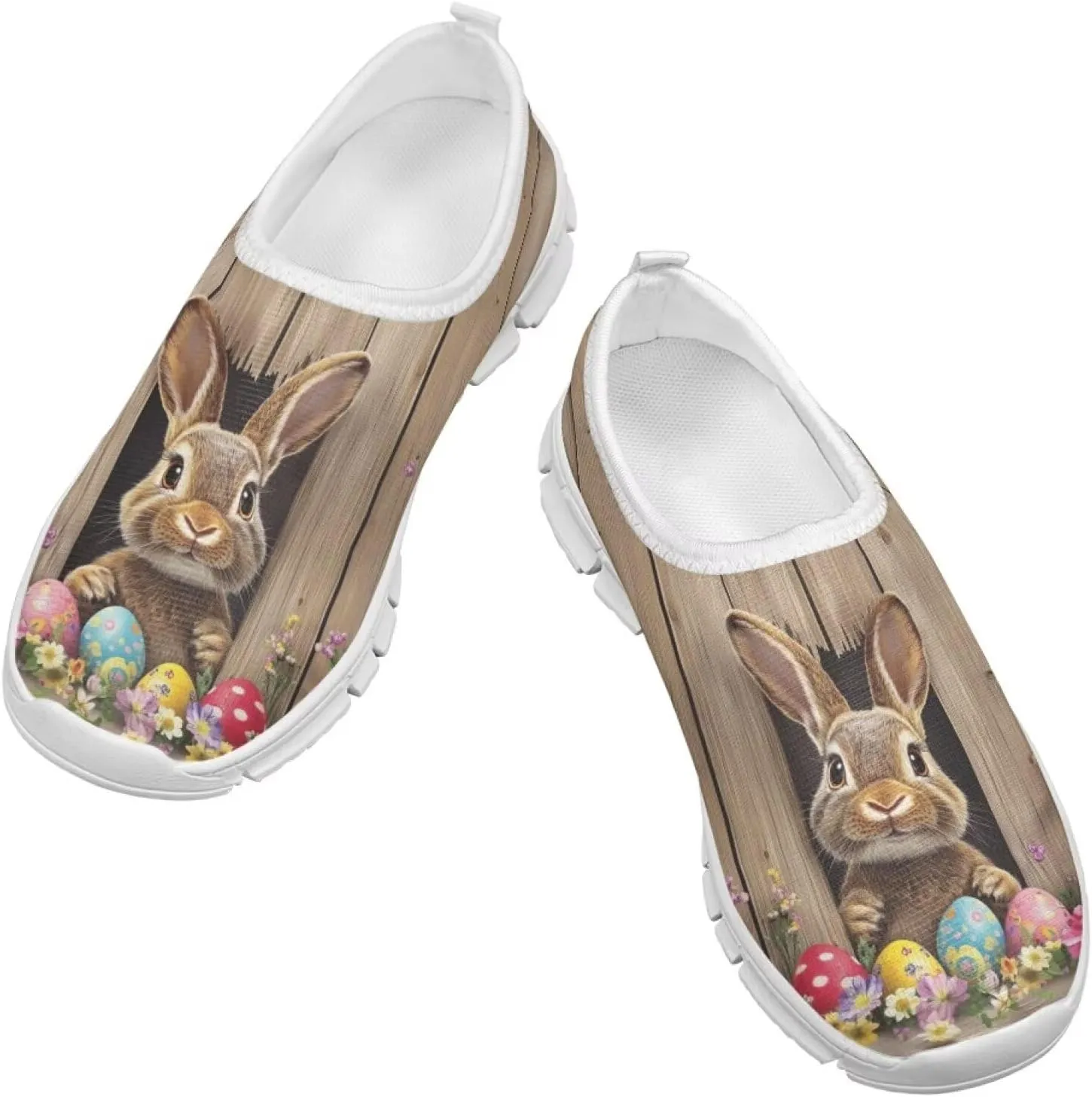 Easter Bunny Shoes for Girls Slip On Sneakers Cute Kids Gym Shoes