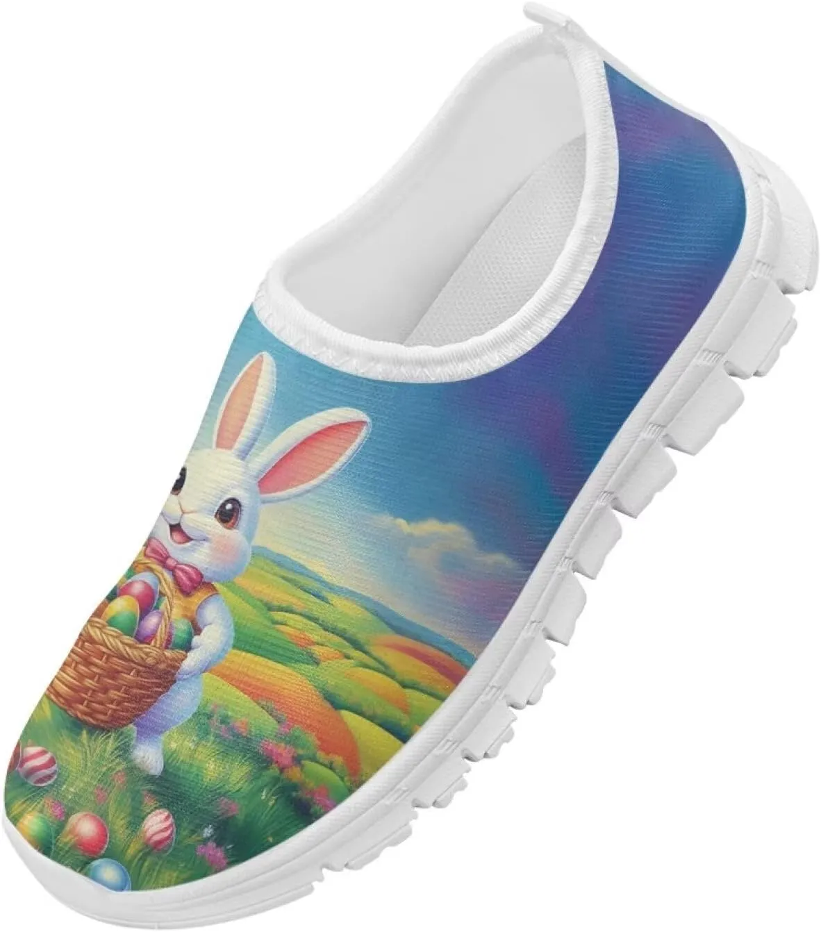 Easter Bunny Shoes for Girls Slip On Sneakers Cute Kids Gym Shoes