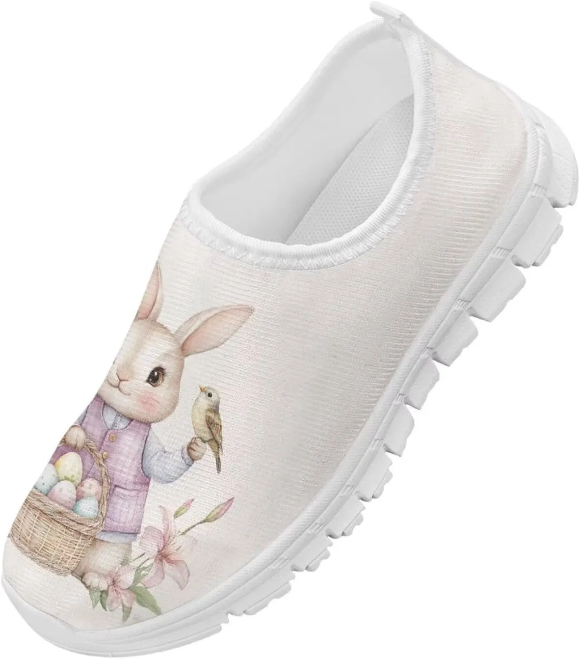 Easter Bunny Shoes for Girls Slip On Sneakers Cute Kids Gym Shoes