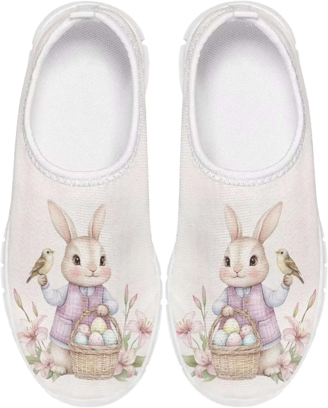 Easter Bunny Shoes for Girls Slip On Sneakers Cute Kids Gym Shoes
