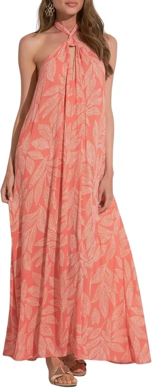 ELAN Women's Twist Halter Maxi Dress