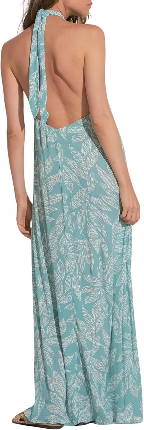 ELAN Women's Twist Halter Maxi Dress