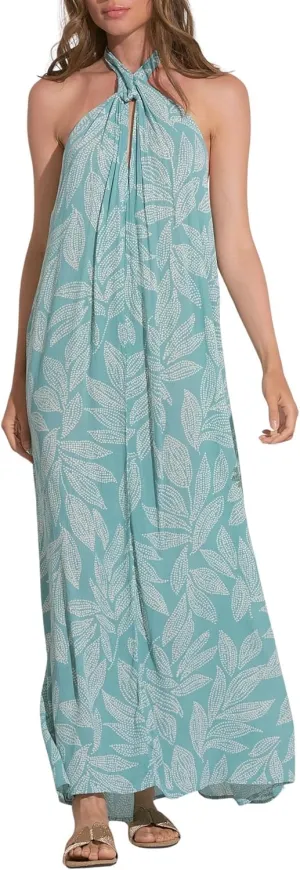 ELAN Women's Twist Halter Maxi Dress