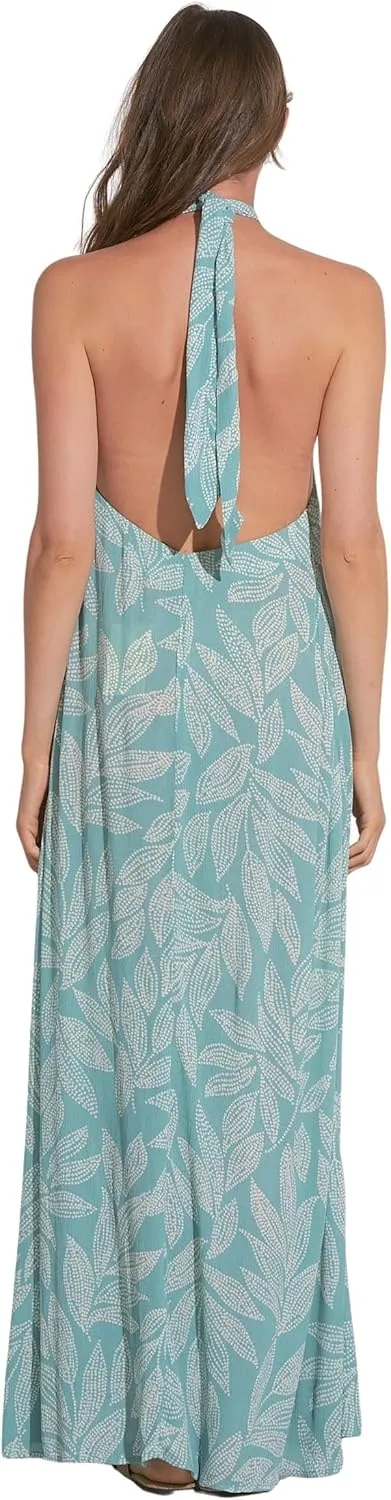 ELAN Women's Twist Halter Maxi Dress