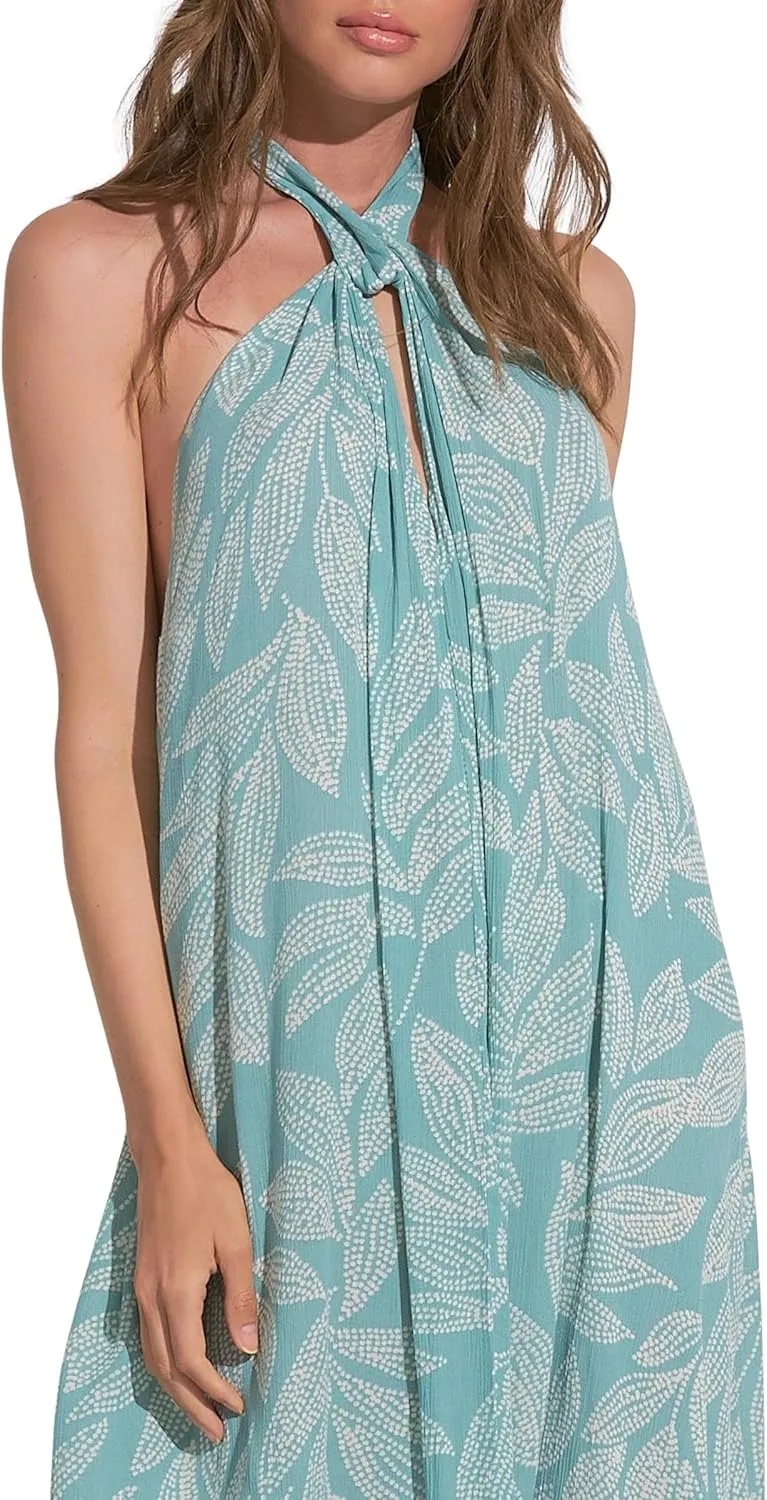 ELAN Women's Twist Halter Maxi Dress