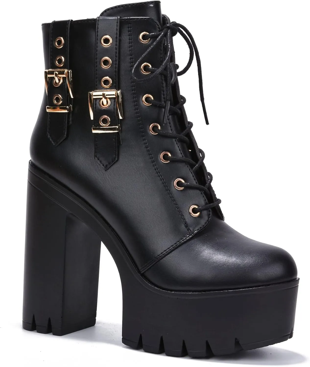 Elinda 7-Hole Lug Platform Booties (Elinda)