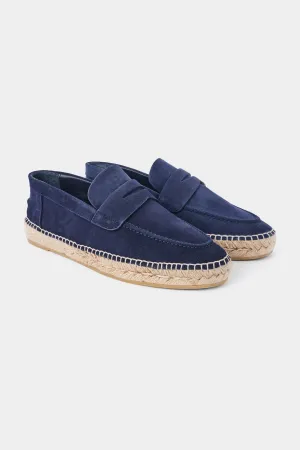 Espadrille en peau - Marine