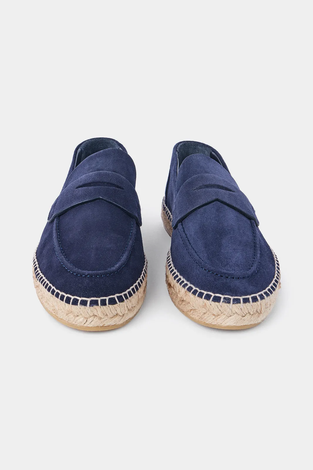 Espadrille en peau - Marine
