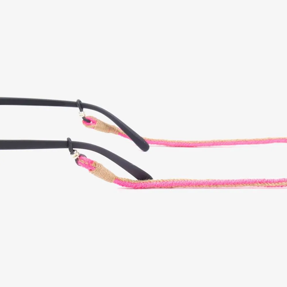 Eyewear cord Pink and tan