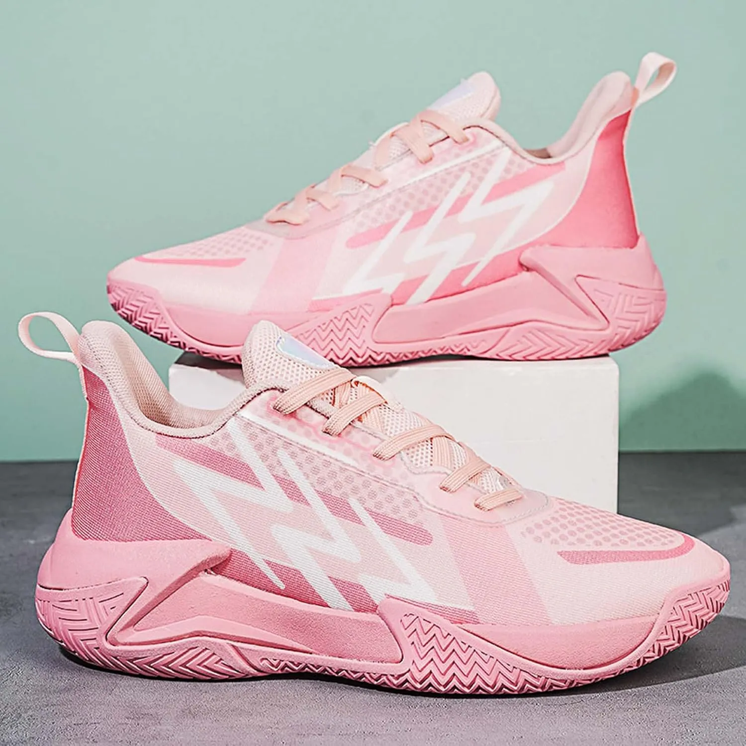 Fashion Unisex High Top Basketball Shoes,Professional Outdoor Non-Slip Sneakers,Non-Slip Sports Running Training Tennis Shoes,Lightweight Breathable Men's/Women's Shoes/Teens