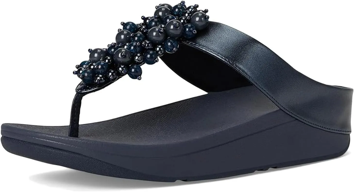 FitFlop Women's Fino Bauble-Bead Toe-Post Sandals Wedge