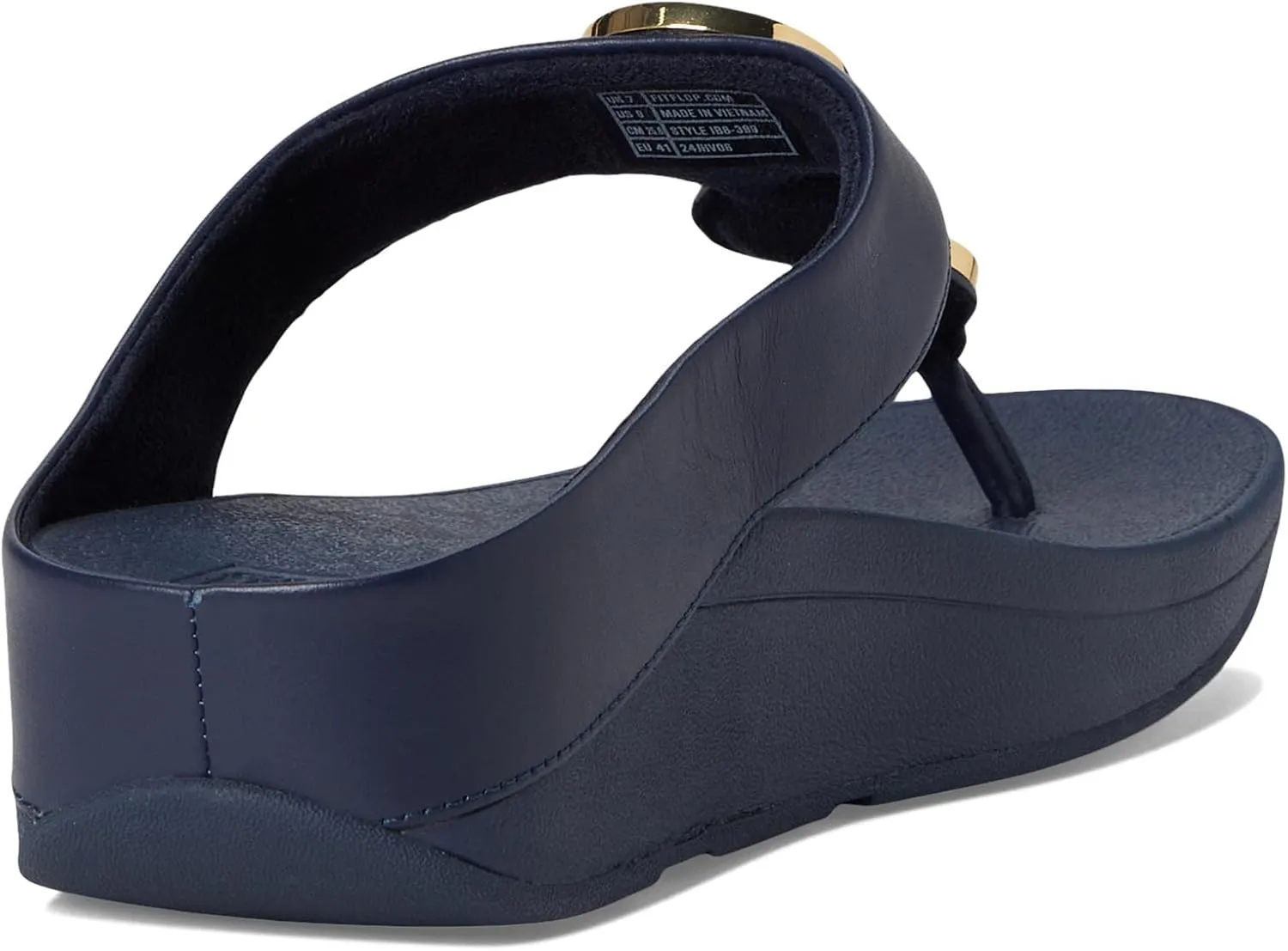 FitFlop Women's Fino Resin-Hoop Leather Toe-Post Sandals Wedge