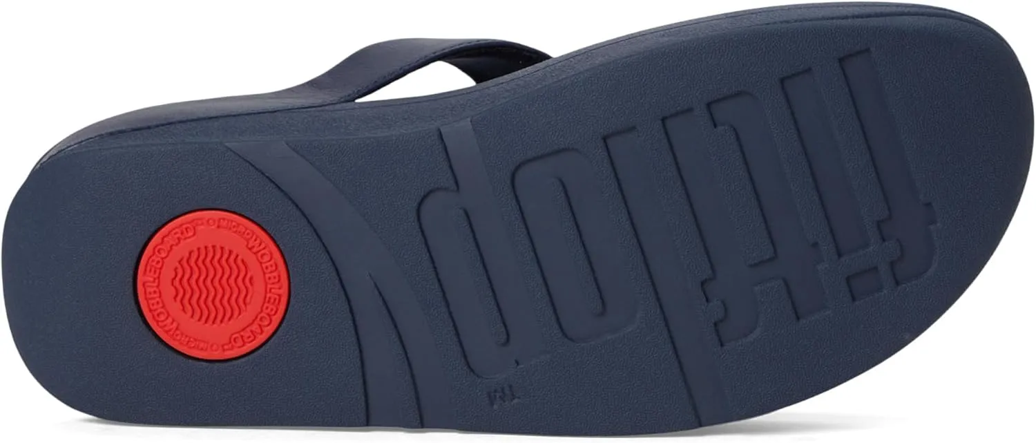 FitFlop Women's Fino Resin-Hoop Leather Toe-Post Sandals Wedge