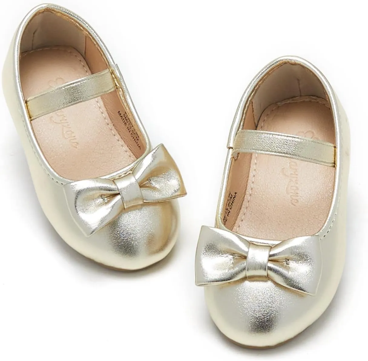 Flaryzone Toddler/Little Girls' Ballerina Flat Mary Jane Princess Dress Shoes - Wedding School Party
